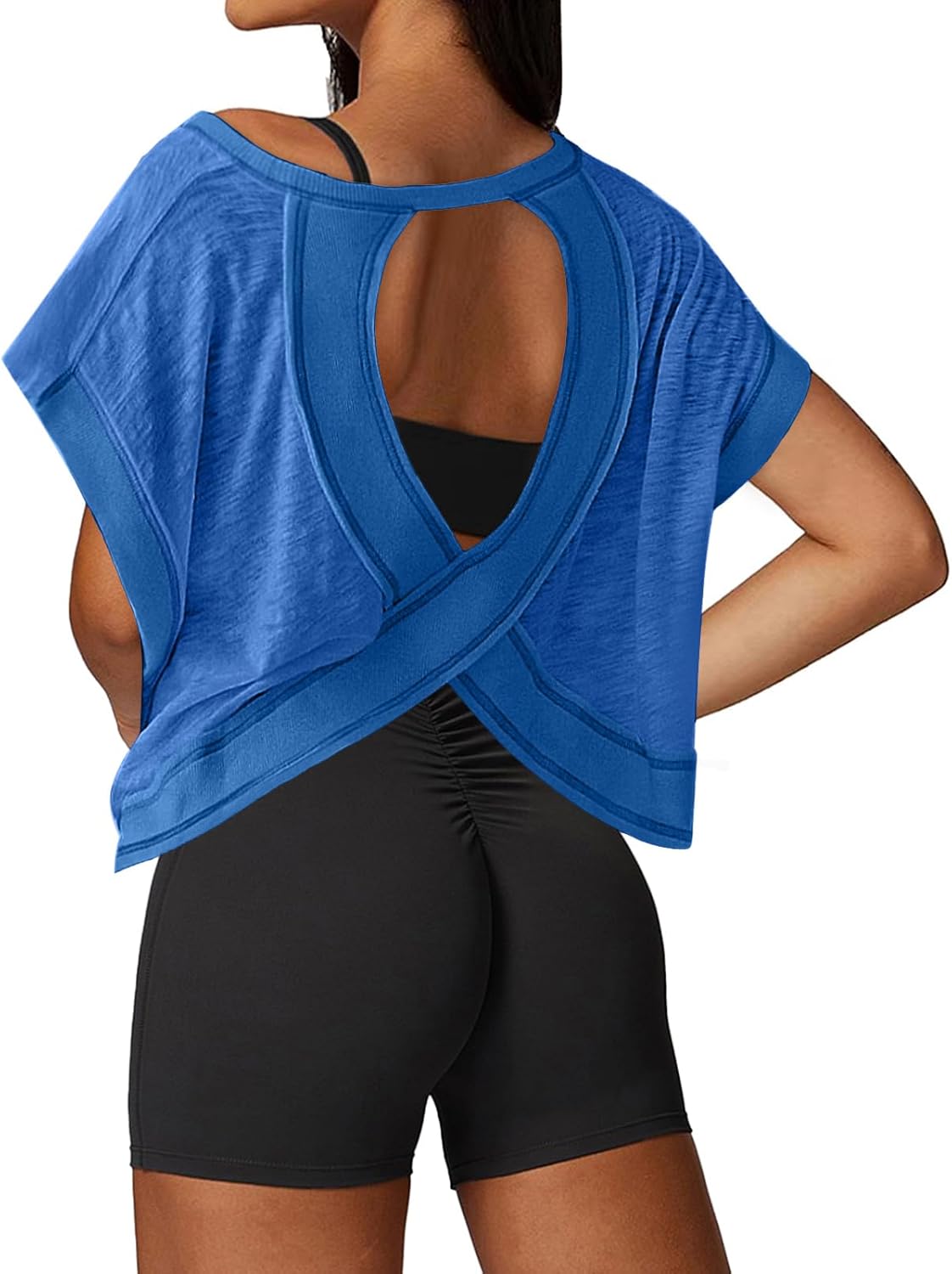 Stylish Open Back Gym Tee