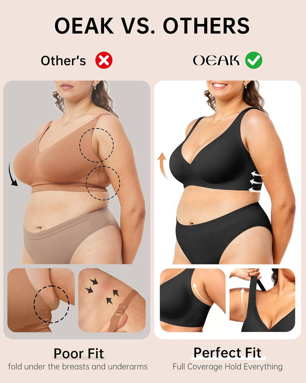 Comfortable Deep V Wireless Bra