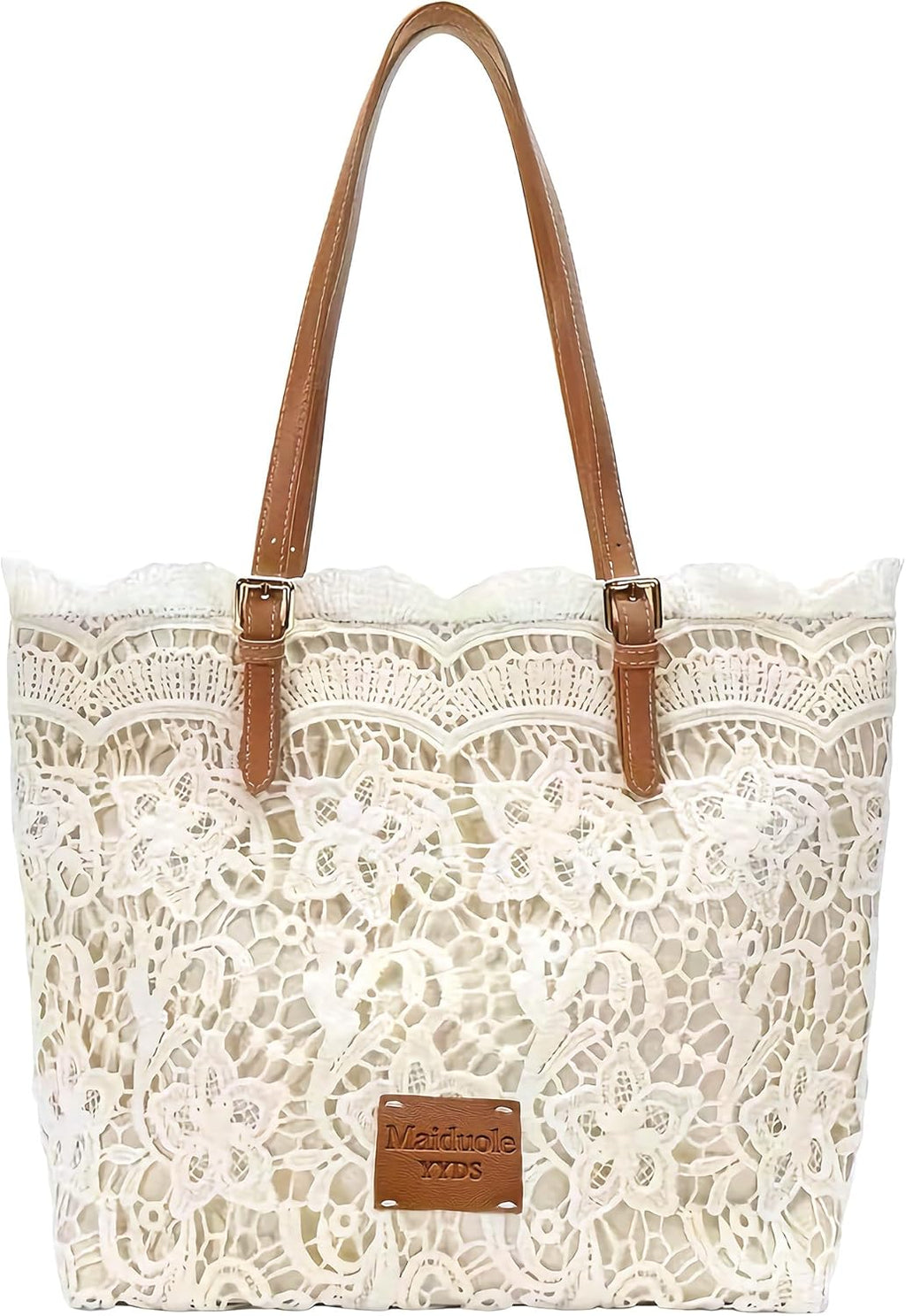 Chic White Lace Shoulder Bag