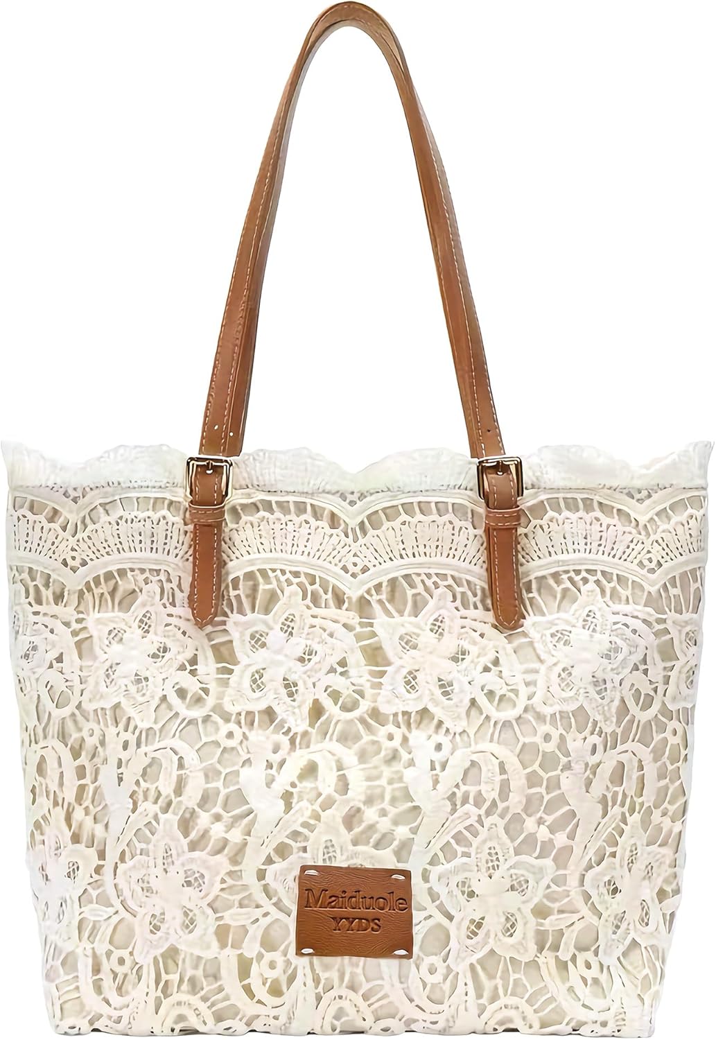 Chic White Lace Shoulder Bag