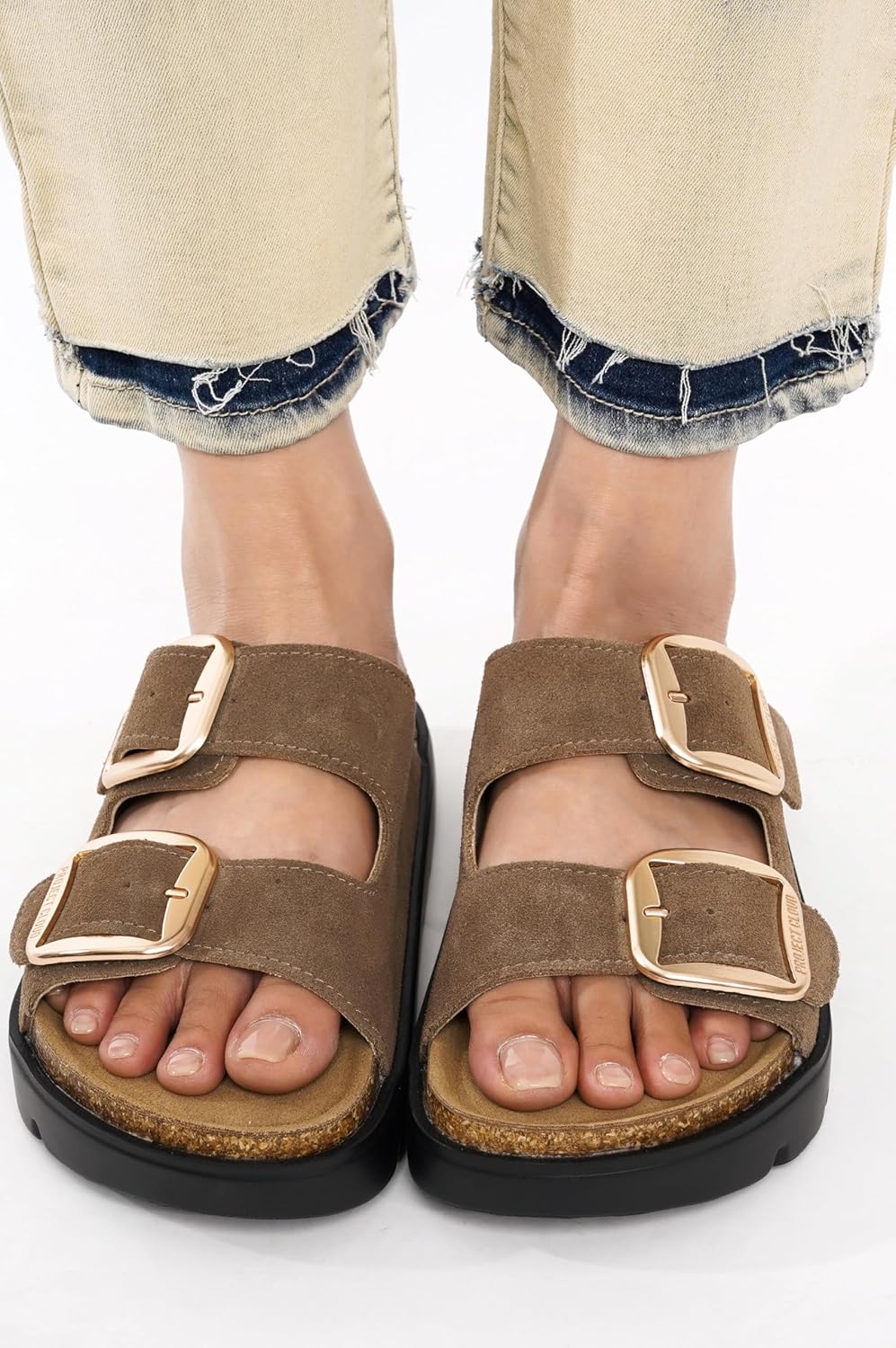 Genuine Leather Wedge Sandals