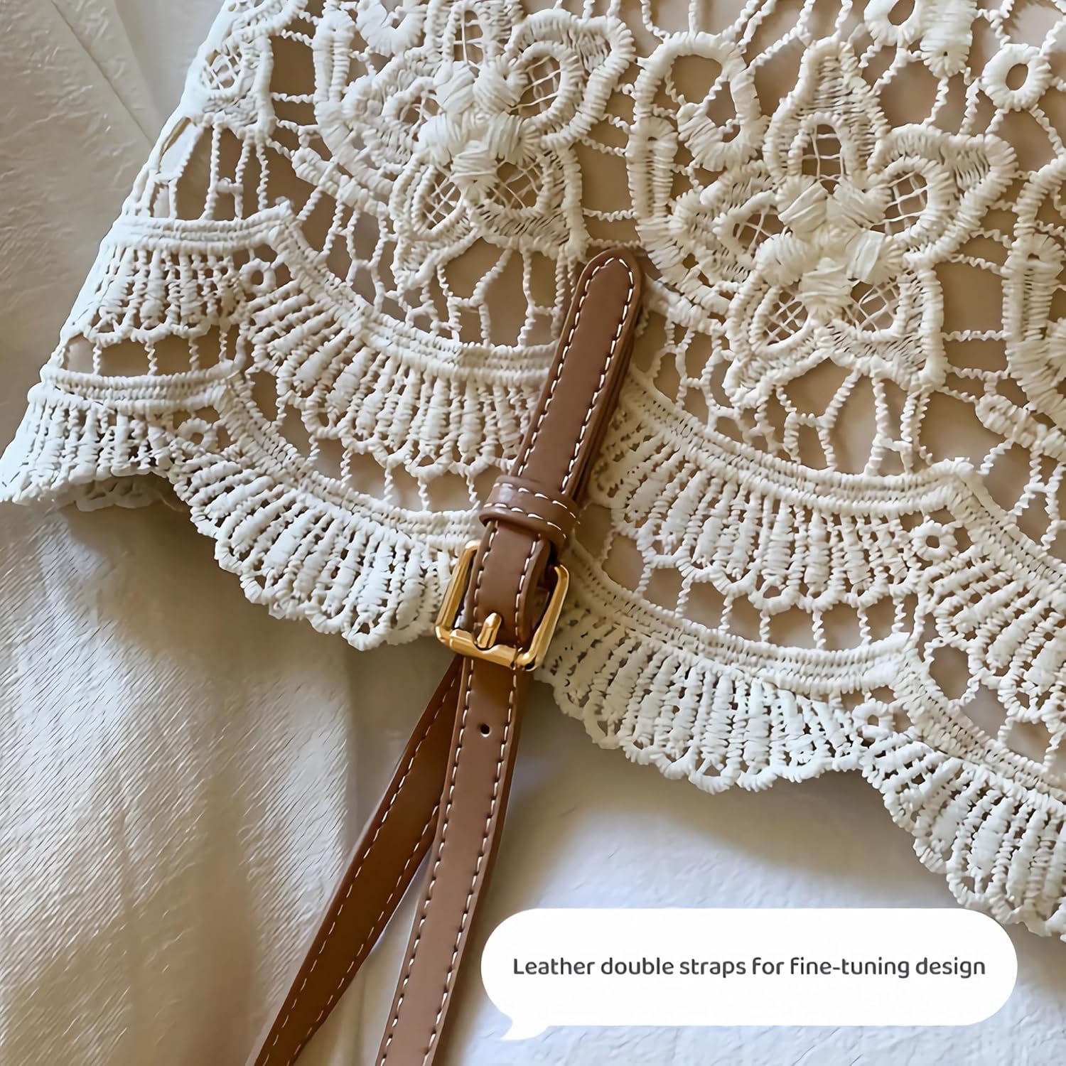 Chic White Lace Shoulder Bag