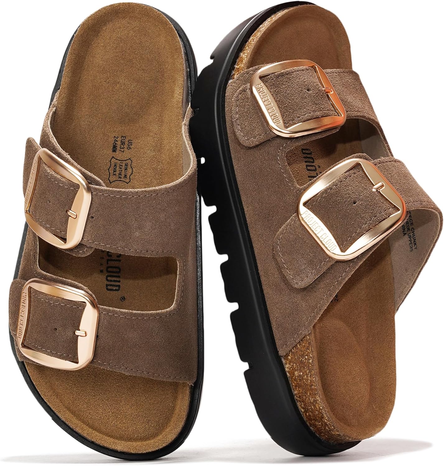 Genuine Leather Wedge Sandals